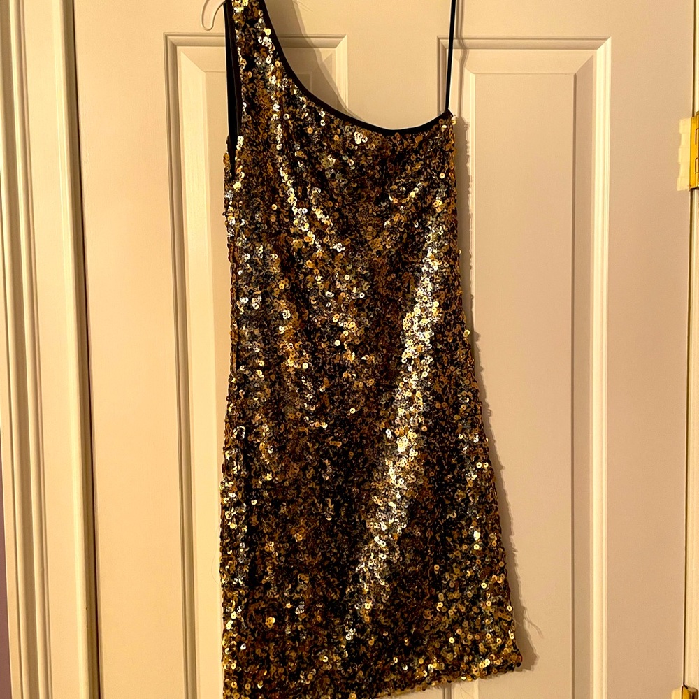 Sequin Aqua Cocktail Dress